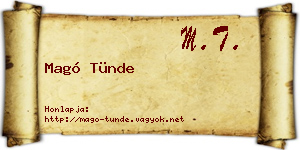 Magó Tünde névjegykártya